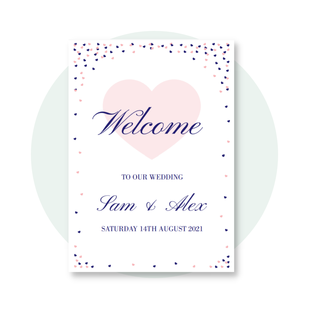 Julia Welcome Sign in Pink